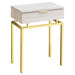 I 3463 Accent Table - 24"H / Beige Marble / Gold Metal - Furniture Depot (7881116025080)