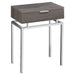 I 3465 Accent Table - 24"H / Dark Taupe / Chrome Metal - Furniture Depot (7881116057848)