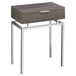 I 3465 Accent Table - 24"H / Dark Taupe / Chrome Metal - Furniture Depot (7881116057848)