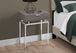 I 3465 Accent Table - 24"H / Dark Taupe / Chrome Metal - Furniture Depot (7881116057848)