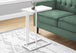 I 3468 Accent Table - 25"H /White / White Metal - Furniture Depot (7881116123384)