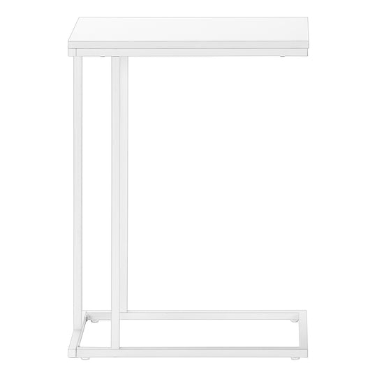 I 3468 Accent Table - 25"H /White / White Metal - Furniture Depot (7881116123384)