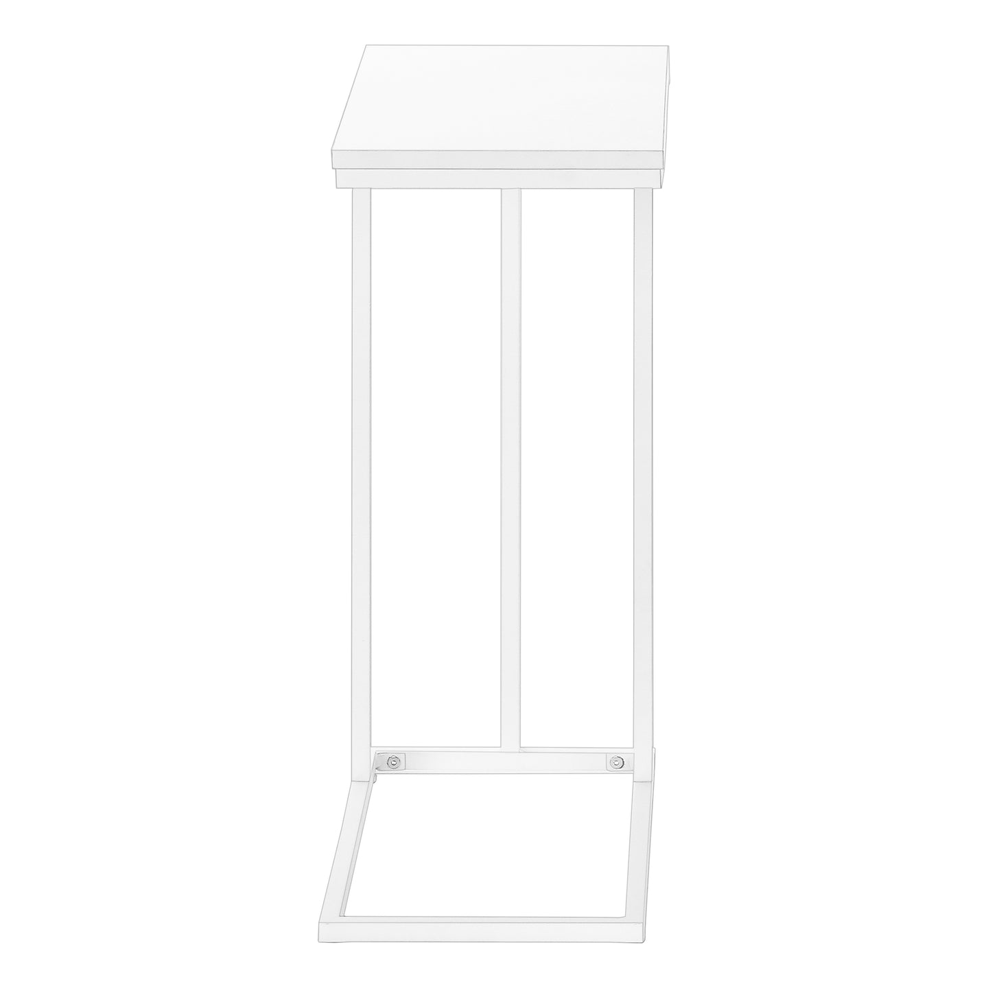 I 3468 Accent Table - 25"H /White / White Metal - Furniture Depot (7881116123384)