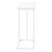 I 3468 Accent Table - 25"H /White / White Metal - Furniture Depot (7881116123384)