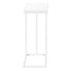 I 3468 Accent Table - 25"H /White / White Metal - Furniture Depot (7881116123384)