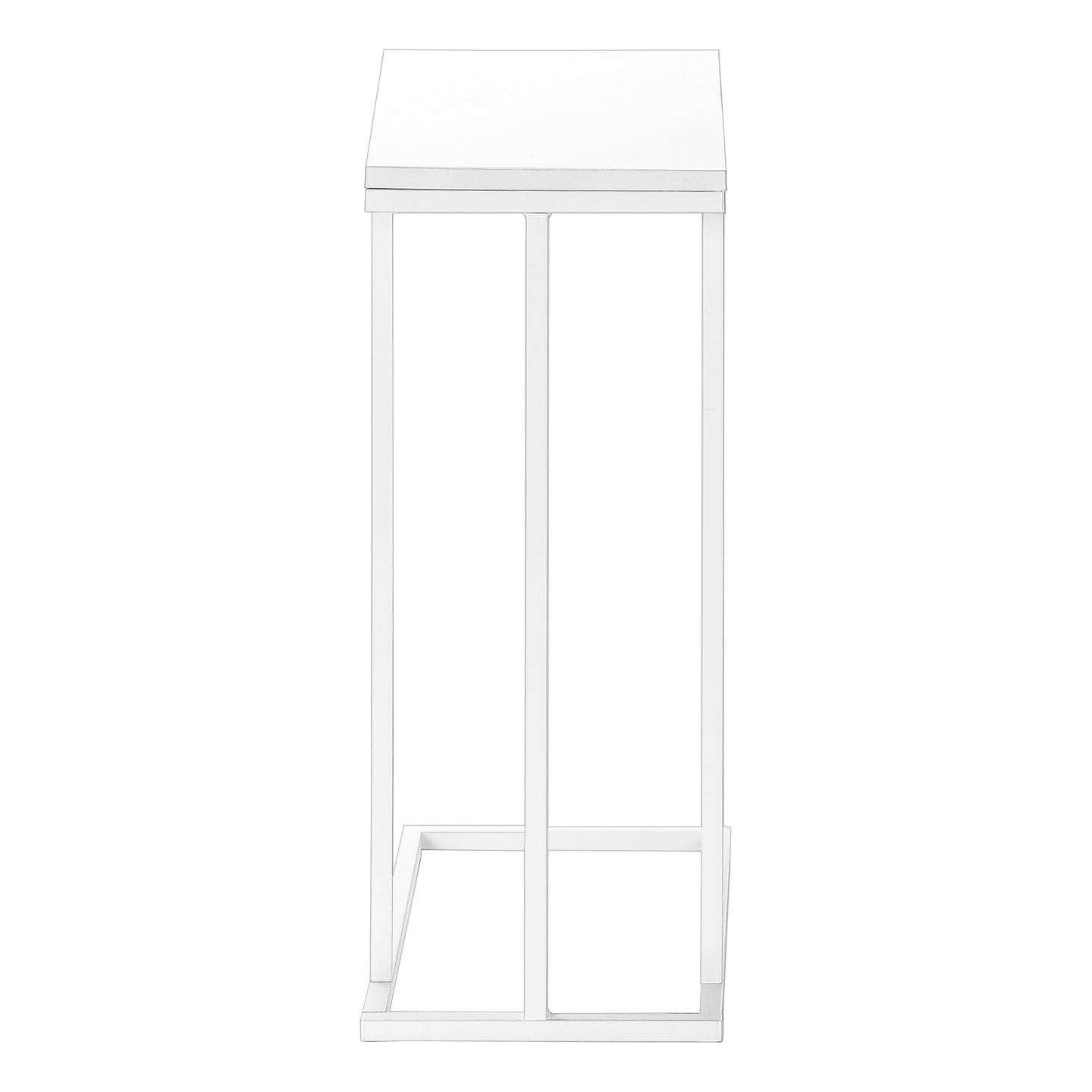 I 3468 Accent Table - 25"H /White / White Metal - Furniture Depot (7881116123384)