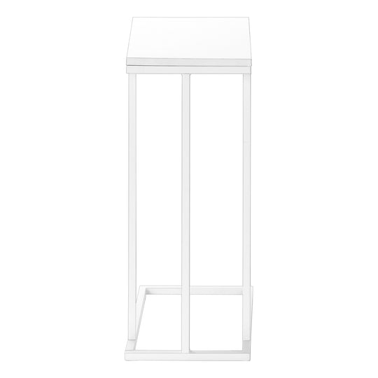 I 3468 Accent Table - 25"H /White / White Metal - Furniture Depot (7881116123384)