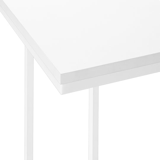 I 3468 Accent Table - 25"H /White / White Metal - Furniture Depot (7881116123384)