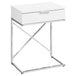 I 3470 Accent Table - 24"H / Glossy White / Chrome Metal - Furniture Depot (7881116156152)