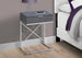 I 3474 Accent Table - 24"H / Grey / Chrome Metal - Furniture Depot