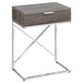 I 3475 Accent Table - 24"H / Dark Taupe / Chrome Metal - Furniture Depot (7881116287224)