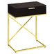 I 3476 Accent Table - 24"H / Espresso / Gold Metal - Furniture Depot (7881116319992)