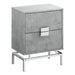 I 3491 Accent Table - 24"H / Grey Cement / Chrome Metal - Furniture Depot (7881116614904)