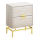 I 3493 Accent Table - 24"H / Beige Marble / Gold Metal - Furniture Depot