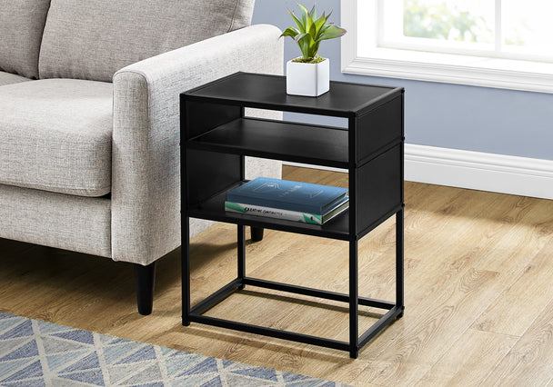 I 3505 Accent Table - 22"H / Black / Black Metal - Furniture Depot (7881116844280)