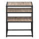 I 3507 Accent Table - 22"H / Dark Taupe / Black Metal - Furniture Depot (7881116942584)