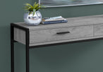 I 3510 Accent Table - 48"L / Grey / Black Metal Hall Console - Furniture Depot (7881117008120)