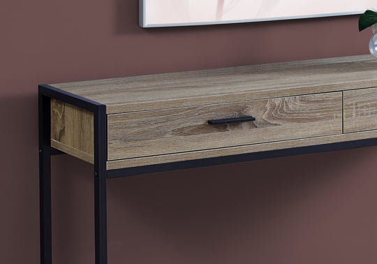 I 3511 Accent Table - 48"L / Dark Taupe / Black Hall Console - Furniture Depot (7881117040888)