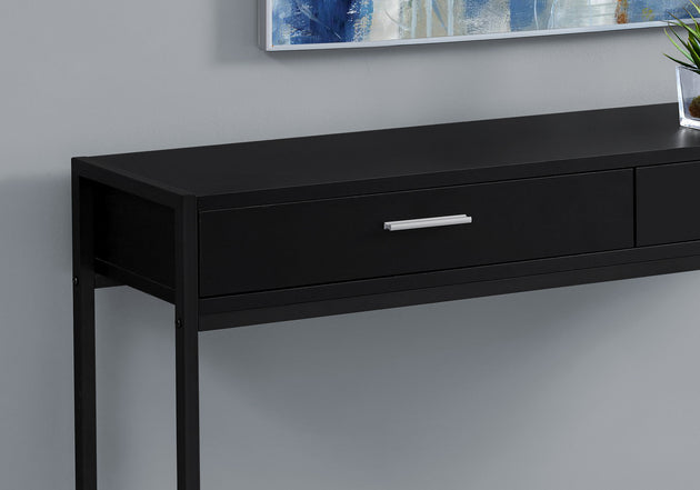 I 3512 Accent Table - 48"L / Black / Black Metal Hall Console - Furniture Depot (7881117106424)