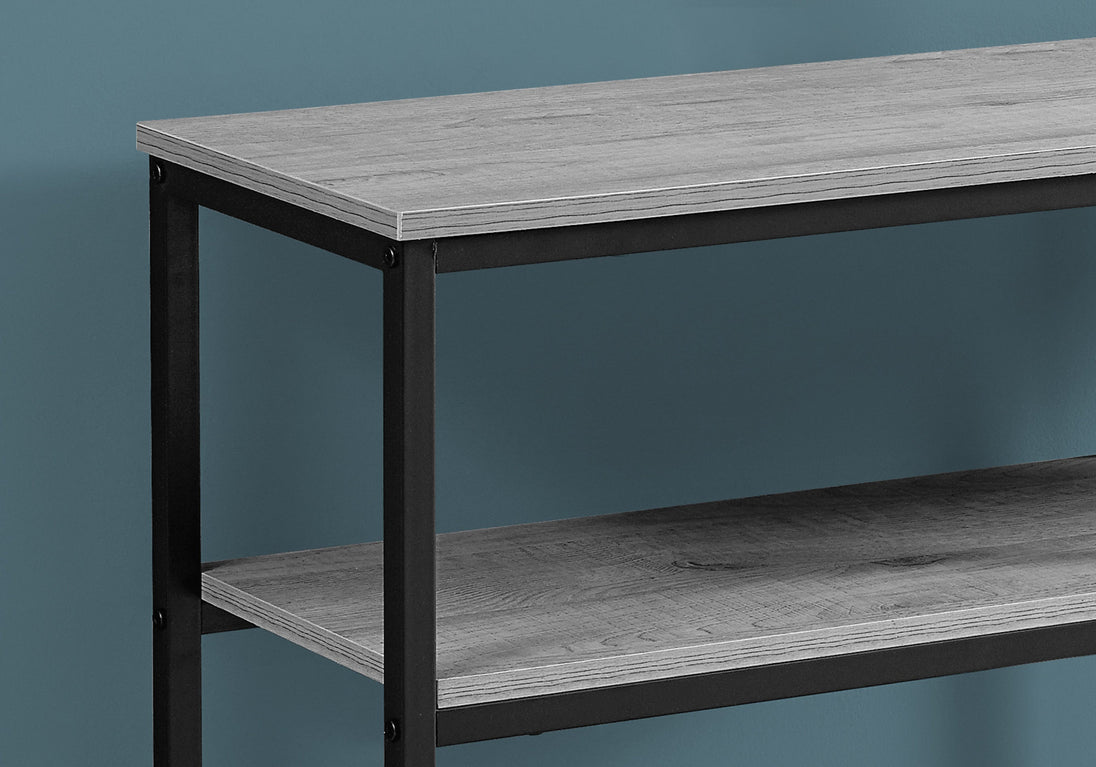 I 3514 Accent Table - 42"L / Grey / Black Metal Hall Console - Furniture Depot (7881117139192)