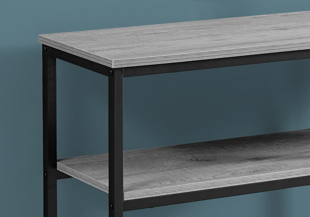 I 3514 Accent Table - 42"L / Grey / Black Metal Hall Console - Furniture Depot (7881117139192)