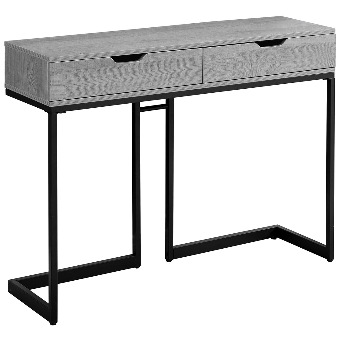 I 3519 Accent Table - 42"L / Grey/ Black Metal Hall Console - Furniture Depot (7881117237496)