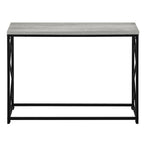 I 3532 Accent Table - 44"L / Grey / Black Metal Hall Console - Furniture Depot (7881117368568)
