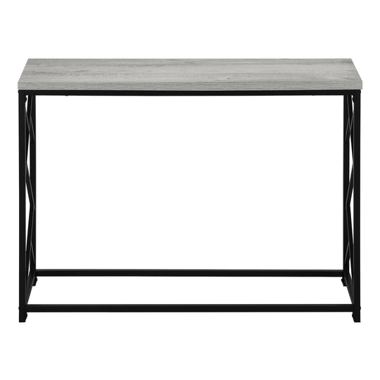 I 3532 Accent Table - 44"L / Grey / Black Metal Hall Console - Furniture Depot (7881117368568)