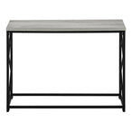 I 3532 Accent Table - 44"L / Grey / Black Metal Hall Console - Furniture Depot (7881117368568)