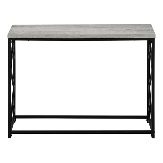 I 3532 Accent Table - 44"L / Grey / Black Metal Hall Console - Furniture Depot (7881117368568)