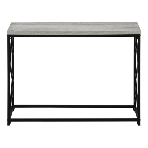 I 3532 Accent Table - 44"L / Grey / Black Metal Hall Console - Furniture Depot (7881117368568)