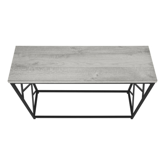 I 3532 Accent Table - 44"L / Grey / Black Metal Hall Console - Furniture Depot (7881117368568)