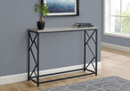 I 3532 Accent Table - 44"L / Grey / Black Metal Hall Console - Furniture Depot (7881117368568)