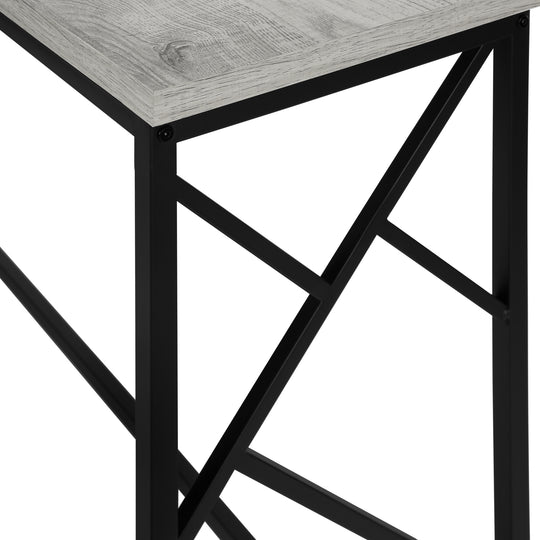 I 3532 Accent Table - 44"L / Grey / Black Metal Hall Console - Furniture Depot (7881117368568)