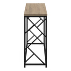 I 3533 Accent Table - 44"L / Taupe / Black Metal Hall Console - Furniture Depot