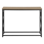 I 3533 Accent Table - 44"L / Taupe / Black Metal Hall Console - Furniture Depot