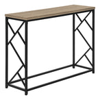I 3533 Accent Table - 44"L / Taupe / Black Metal Hall Console - Furniture Depot