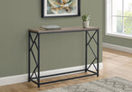 I 3533 Accent Table - 44"L / Taupe / Black Metal Hall Console - Furniture Depot