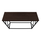 I 3534 Accent Table - 44"L / Espresso / Black Metal Hall Console - Furniture Depot (7881117434104)