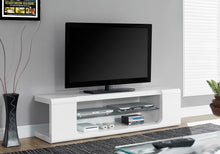 Load image into Gallery viewer, I 3535 Tv Stand - 60&quot;L / High Glossy White With Tempered Glass - Furniture Depot (7881117499640)