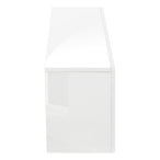 I 3548 Tv Stand - 63"L / High Glossy White With Tempered Glass - Furniture Depot