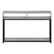 I 3572 Accent Table - 48"L / Grey / Black Metal Hall Console - Furniture Depot