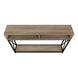 I 3573 Accent Table - 48"L / Taupe / Black Metal Hall Console - Furniture Depot (7881118023928)