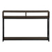 I 3574 Accent Table - 48"L / Espresso / Black Metal Hall Console - Furniture Depot