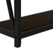 I 3574 Accent Table - 48"L / Espresso / Black Metal Hall Console - Furniture Depot