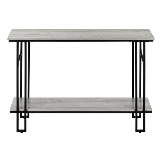 I 3576 Accent Table - 48"L / Grey / Black Metal Hall Console - Furniture Depot (7881118122232)