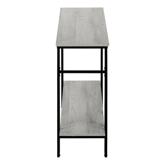 I 3576 Accent Table - 48"L / Grey / Black Metal Hall Console - Furniture Depot (7881118122232)