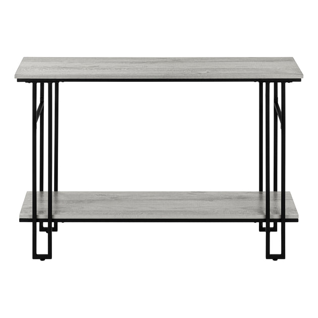 I 3576 Accent Table - 48"L / Grey / Black Metal Hall Console - Furniture Depot (7881118122232)