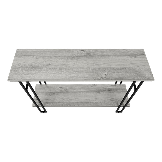 I 3576 Accent Table - 48"L / Grey / Black Metal Hall Console - Furniture Depot (7881118122232)