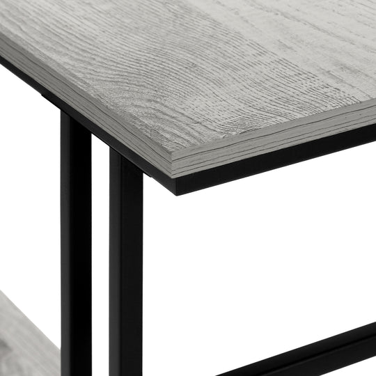 I 3576 Accent Table - 48"L / Grey / Black Metal Hall Console - Furniture Depot (7881118122232)